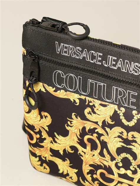 Versace couture borsa tracolla uomo baroque 75YA4B8G nero 